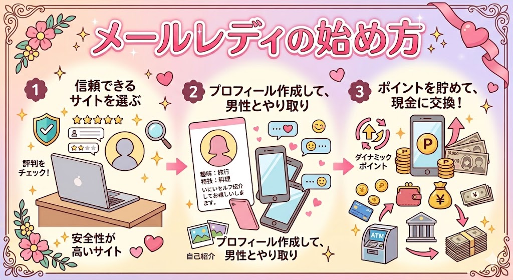 メールレディ 始め方