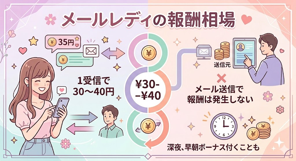 メールレディ 報酬相場