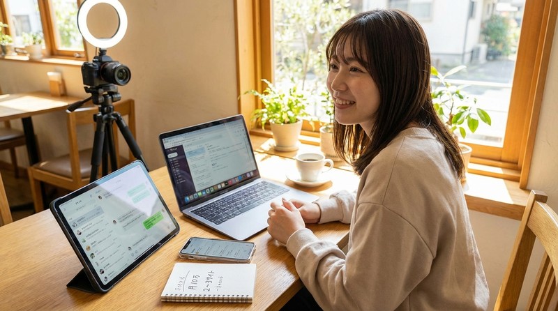 目安|月10万なら2〜3サイト同時稼働シーンのイメージ写真